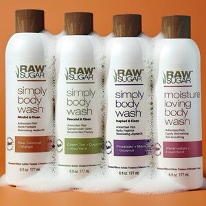 Sugar Simply Body Wash - 4 scents/ 4 bottles. NIB. PETA Approved 🐾